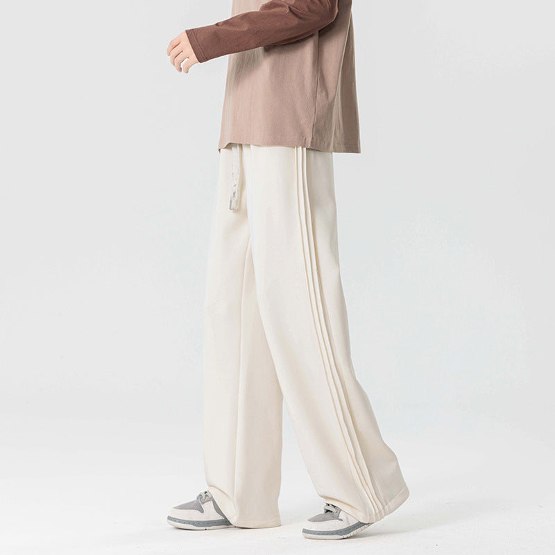 Kovalé unisex wide-leg cotton sweatpants relaxed fit with hemmed bottoms minimalist style