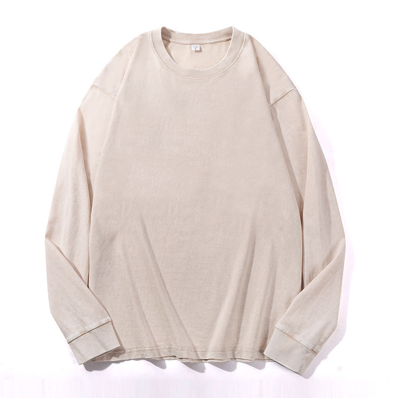 Men's relaxed fit crew neck sweatshirt with ribbed hem and cuffs, cotton-blend everyday essential