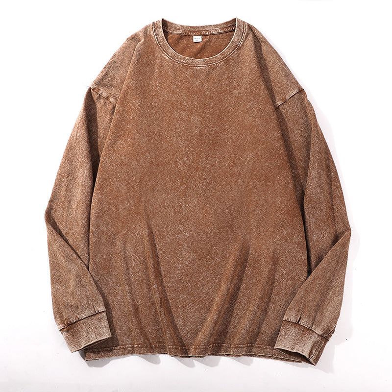 Men's relaxed fit crew neck sweatshirt with ribbed hem and cuffs, cotton-blend everyday essential