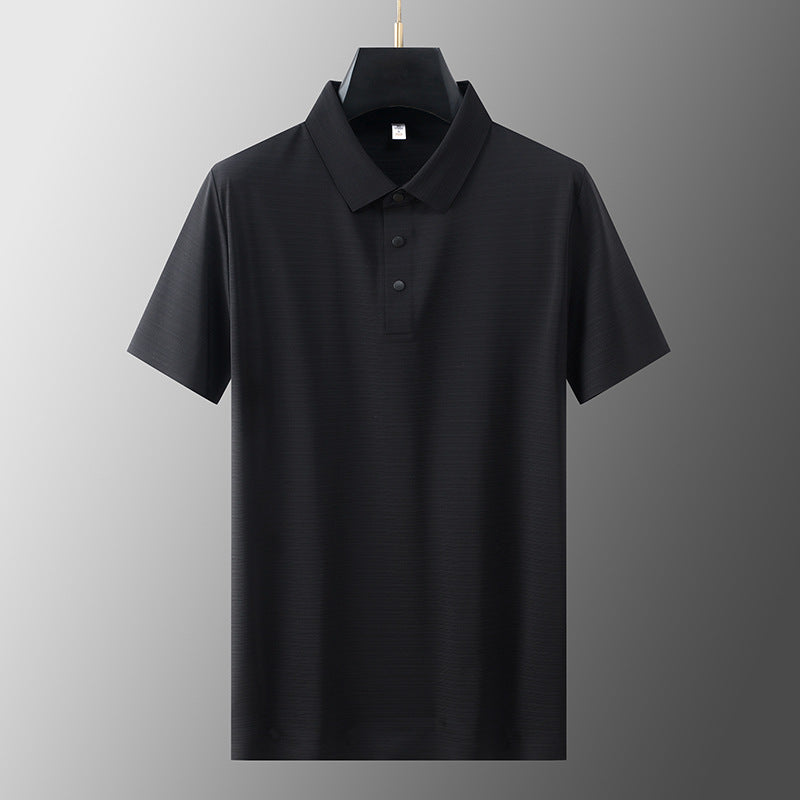 Veracruz ice silk polo shirt classic fit ribbed texture lightweight breathable everyday wear