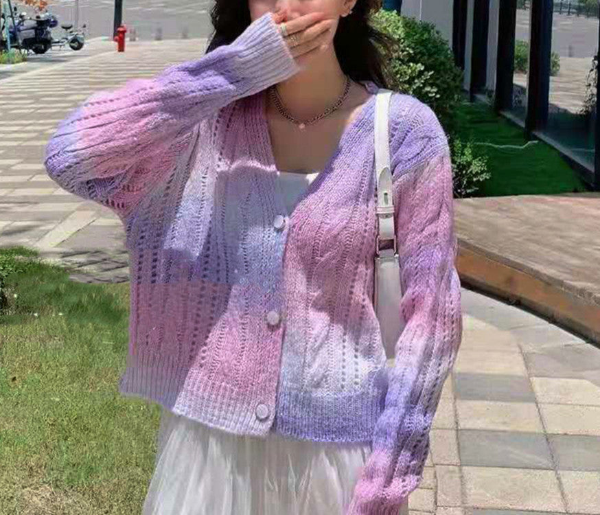 Women's cream cable knit cardigan relaxed fit with button front closure and textured pattern