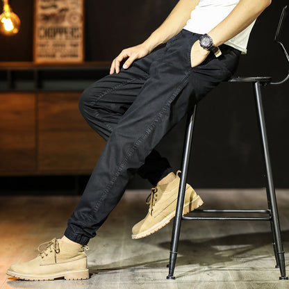 Men's tapered jogging pants breathable blend elastic waist ribbed ankles Nordic-Flair slim fit