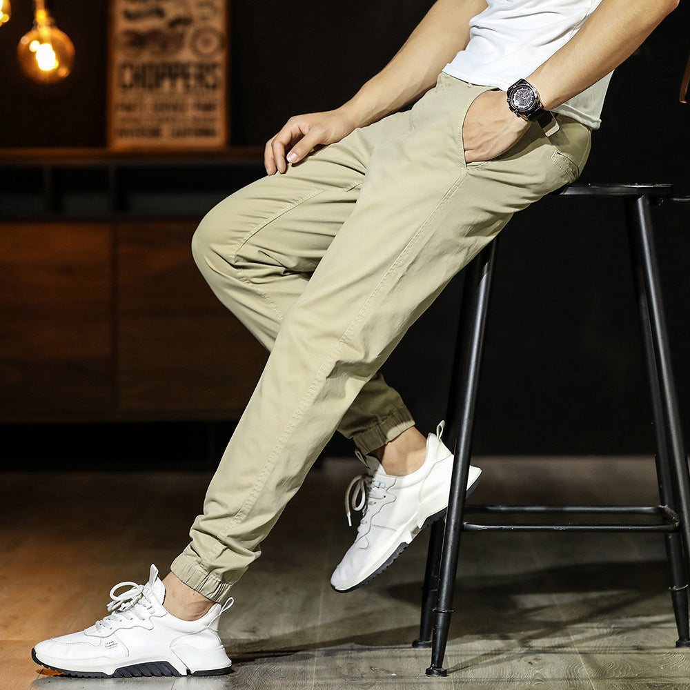 Men's tapered jogger pants breathable blend elastic waist ribbed ankles Nordic-Flair athletic style