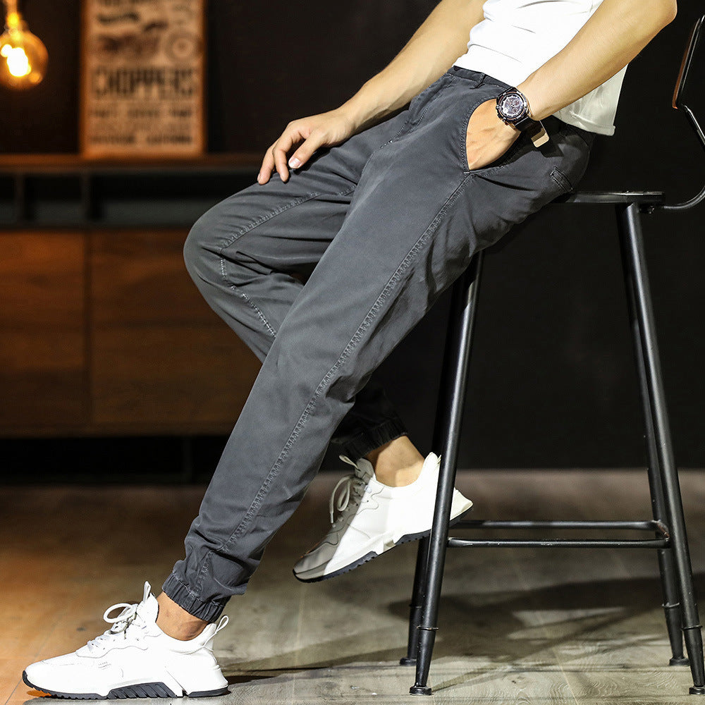 Men's tapered jogging pants breathable blend elastic waist ribbed ankles Nordic-Flair casual fit