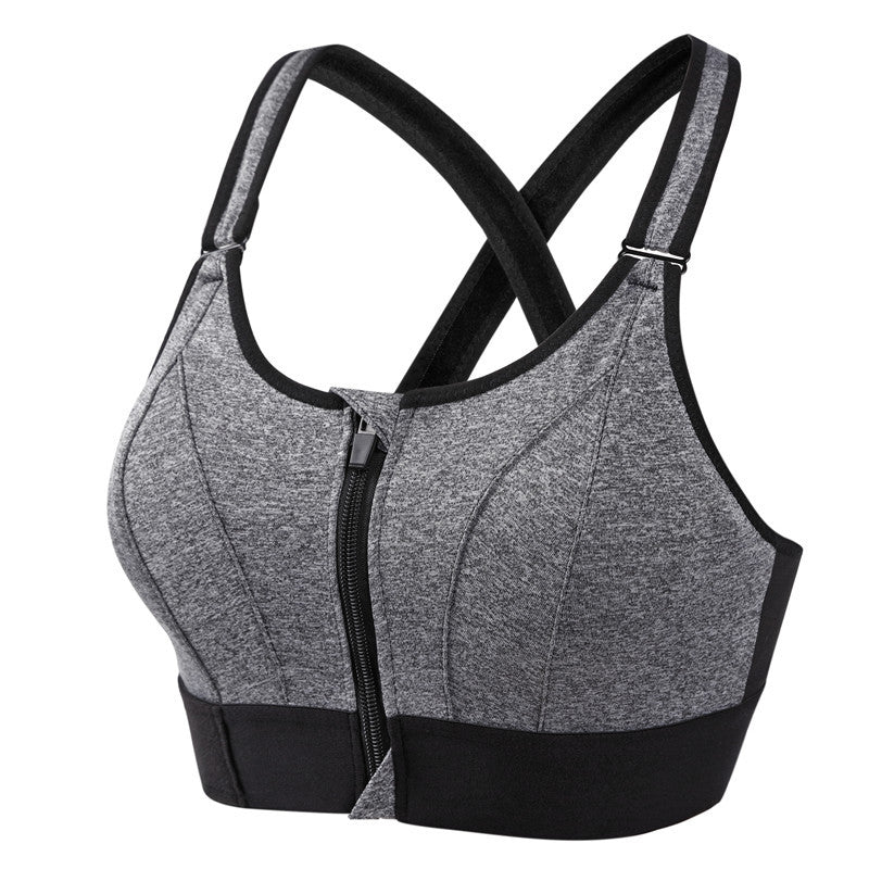 Darla zip-front comfort bra with wide straps, wireless support and easy front zipper closure