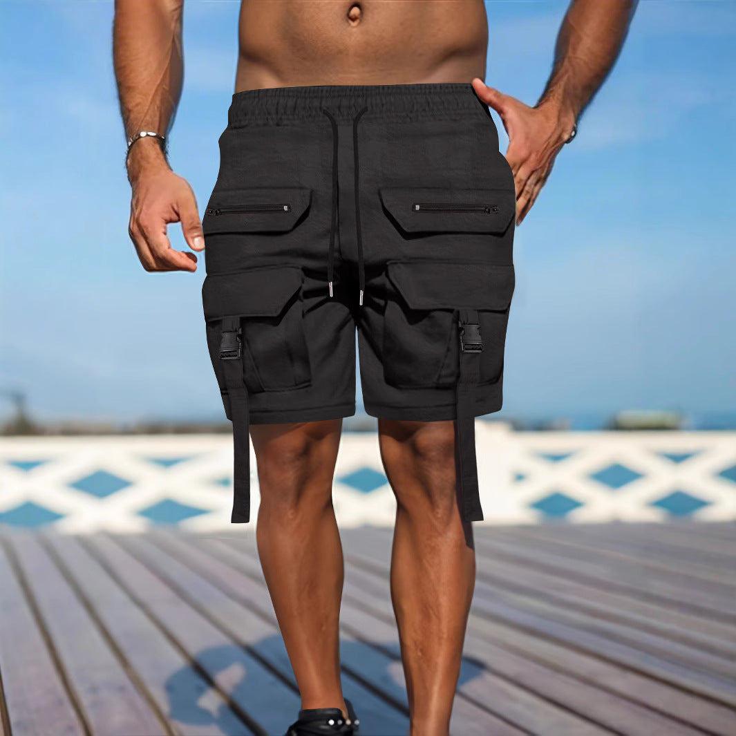 Men's Utility Shorts Regular Fit Cotton Blend Multi Pocket Cargo Style For Rugged Outdoors