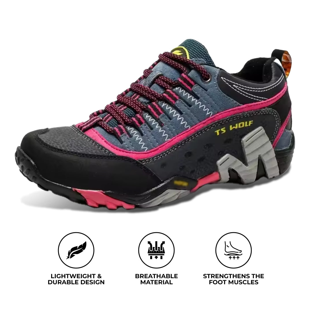 Wavlynn Hike Balance WOLF walking shoes neutral tones flexible support Foot-First biomechanical design