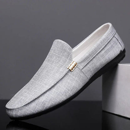 Oliver slip-on loafers in breathable cotton blend fabric with polished everyday style