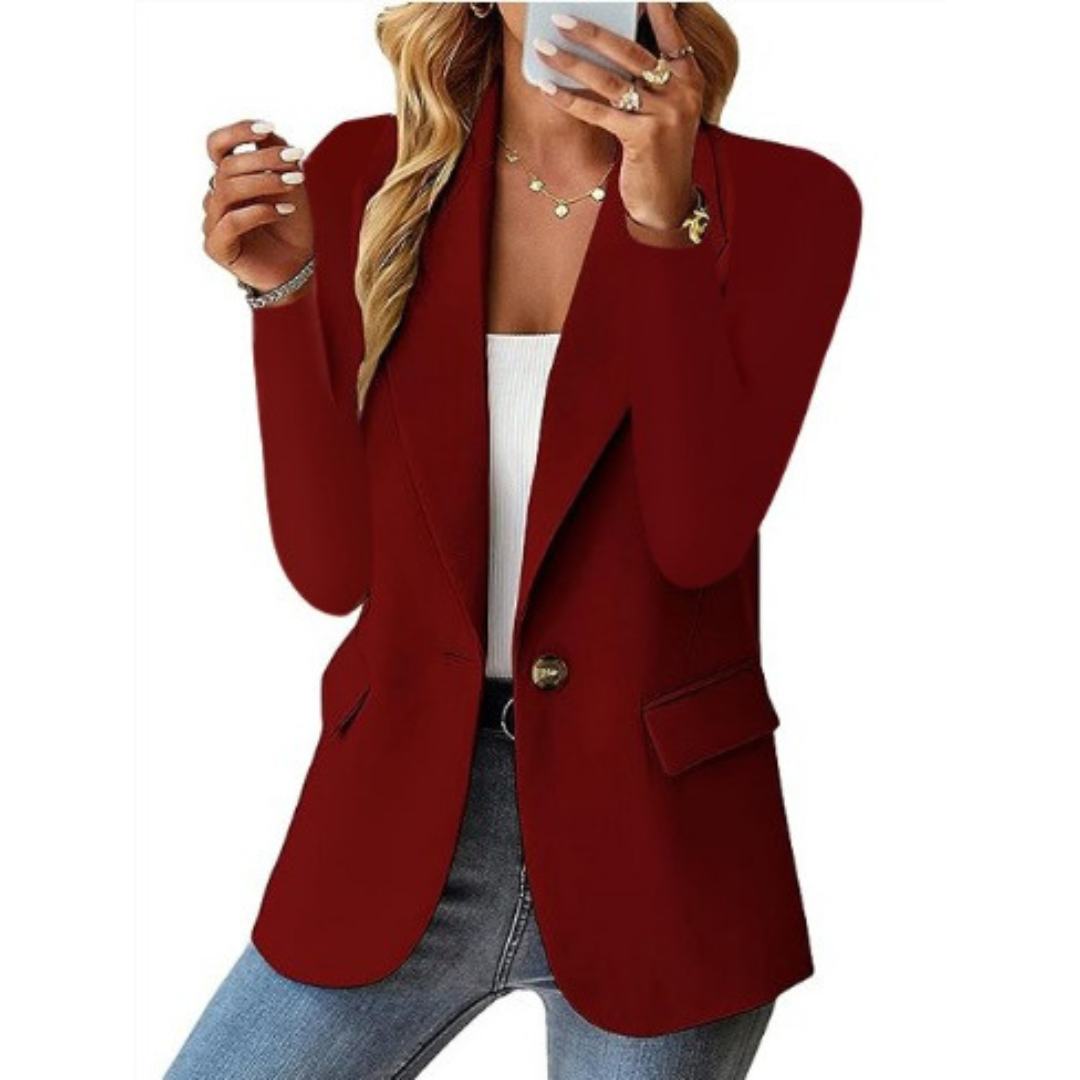 Jill single-button blazer tailored fit structured silhouette polished professional style