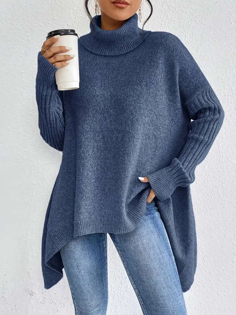 Hazel elegant long sleeve sweater soft breathable flattering silhouette everyday sophistication