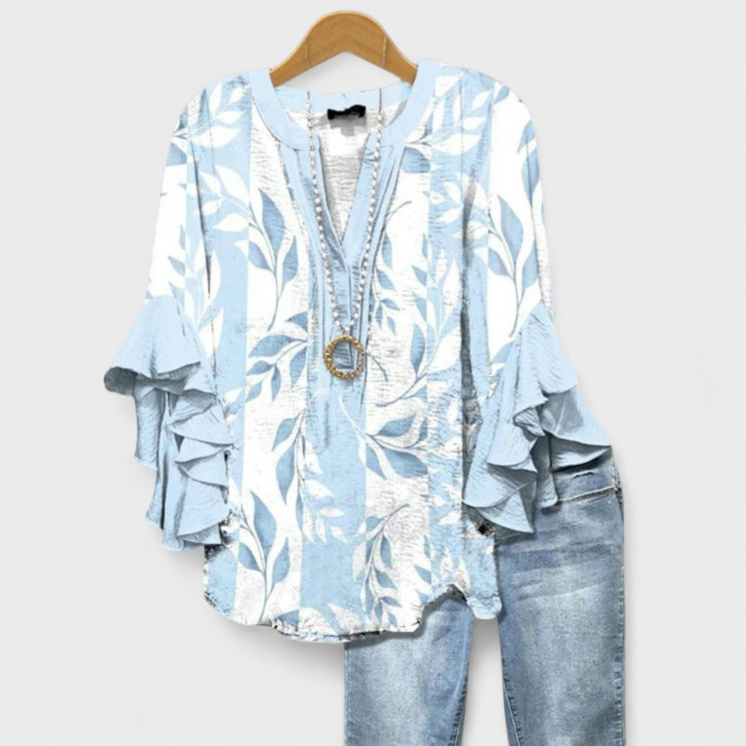 Lightweight day blouse in soft feminine design, airy fabric, effortless everyday style for women