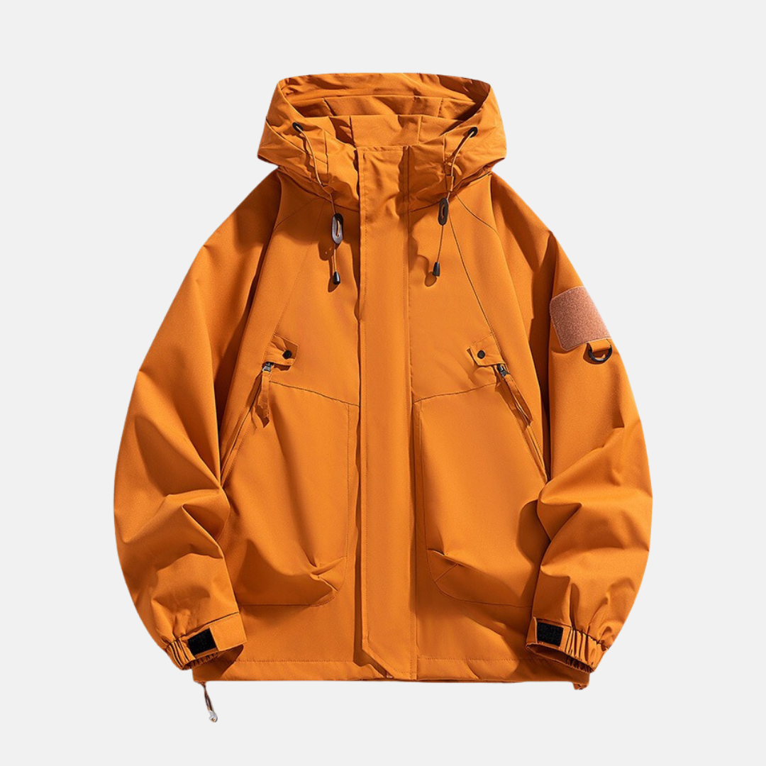 Wavlynn men's relaxed fit utility jacket water-resistant multi-pocket outerwear for city and outdoor wear