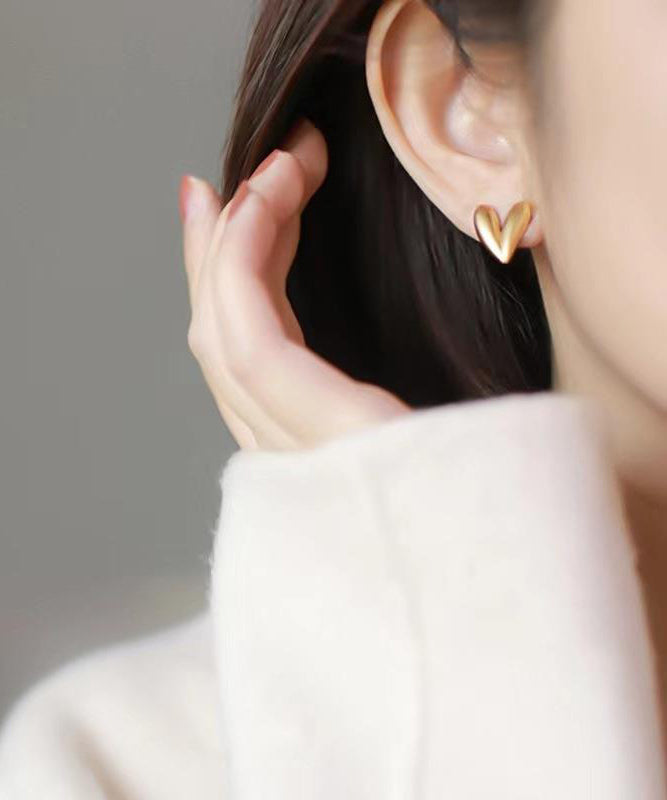 Boucles d'oreilles à tige en forme de spirale anti-moustiques Love, design original, en or et cuivre doré - Wavlynn