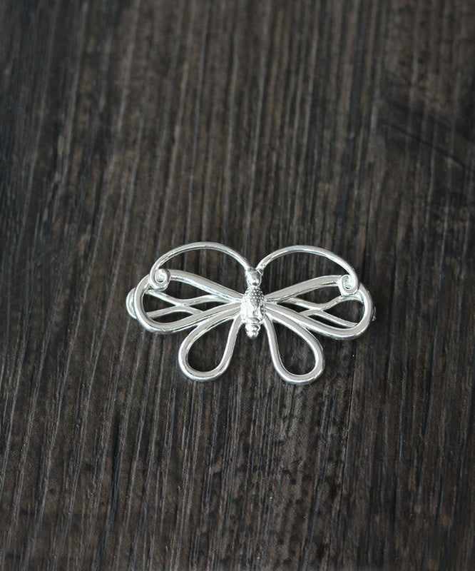 Épingle à cheveux en argent sterling avec nœud en soie au design original - Wavlynn