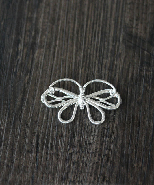 Épingle à cheveux en argent sterling avec nœud en soie au design original - Wavlynn