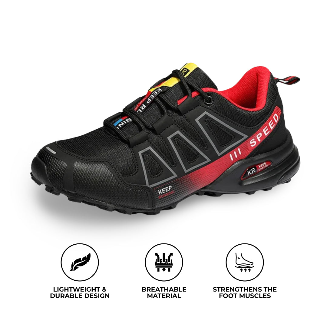 Hike Balance walking shoes with podiatry support, shock-absorbing soles, lightweight design for all-day comfort