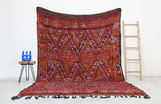 Oussa Vintage Moroccan Rug  6'8" x 11'0" - Wavlynn