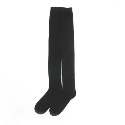 Women's over-the-knee cashmere blend socks with stretchy ribbed cuff for cozy elegant warmth