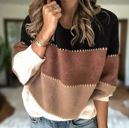 Cream relaxed-fit cozy sweater with ultra-soft breathable fabric and flattering silhouette