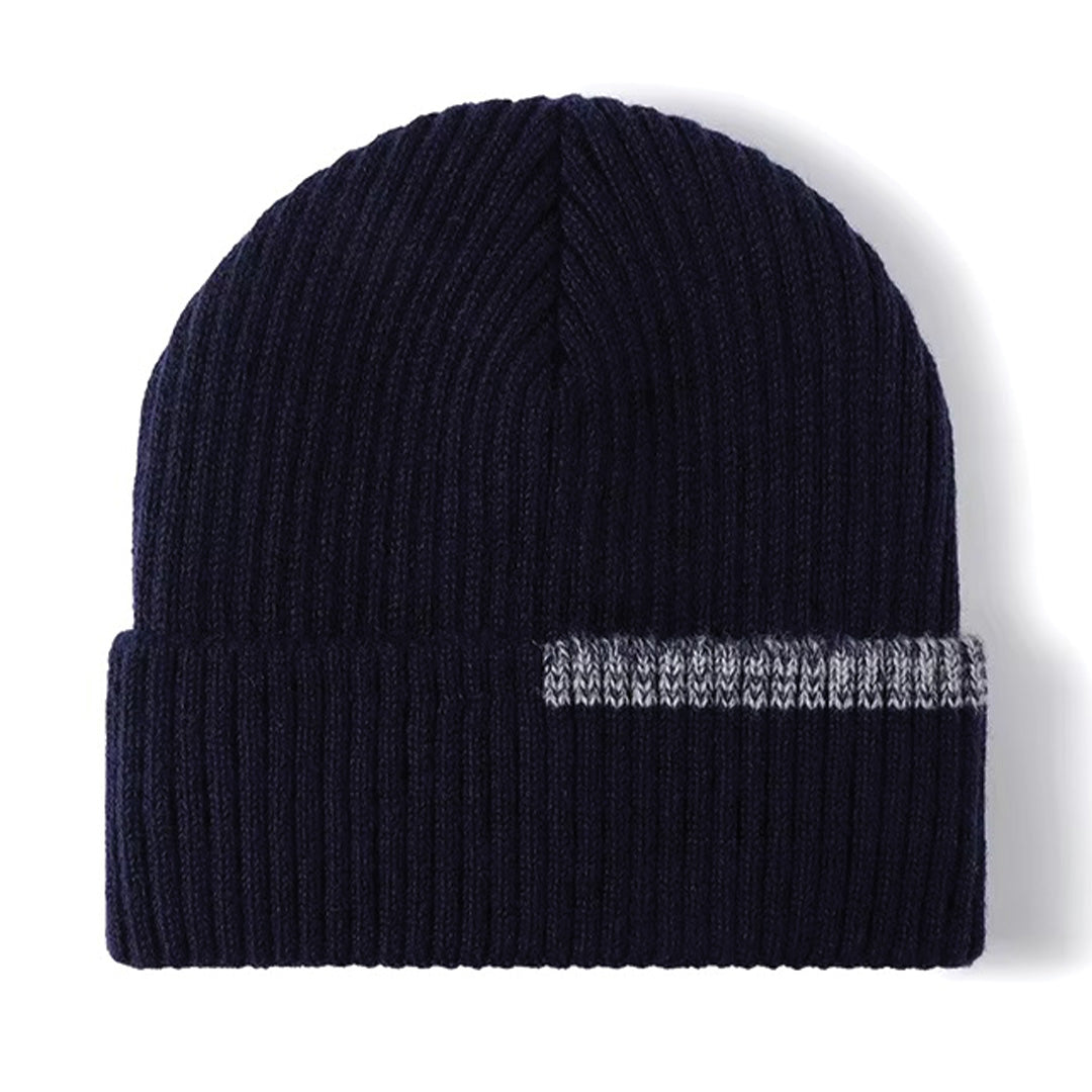 Wavlynn ribbed beanie in neutral tones with padded interior for winter warmth and refined style