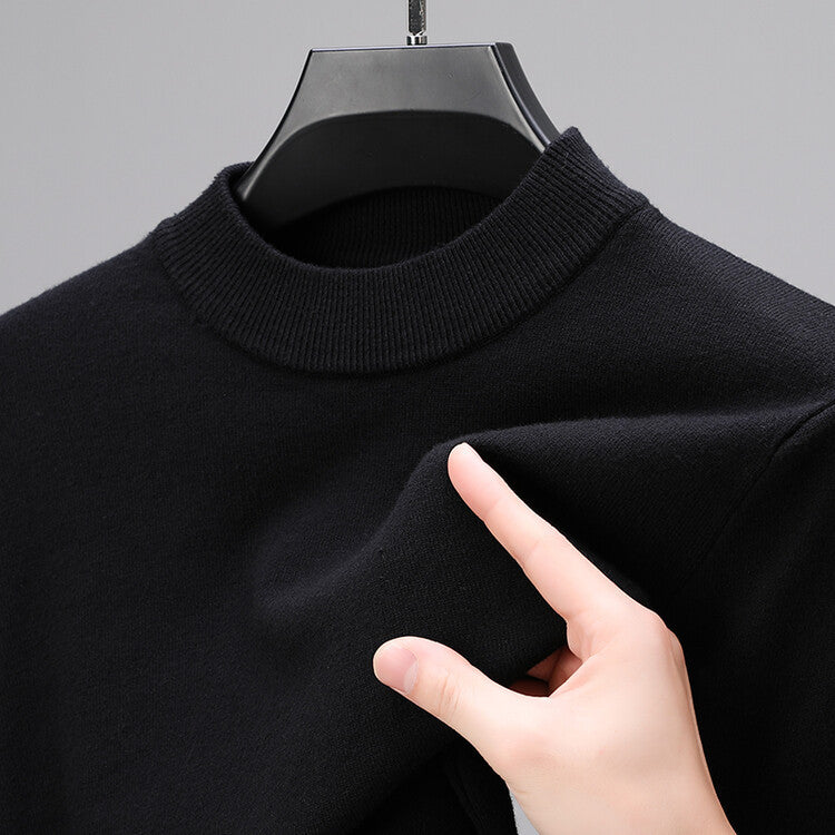 Slim fit pure cashmere sweater with ribbed detail in neutral tone for luxury everyday wear