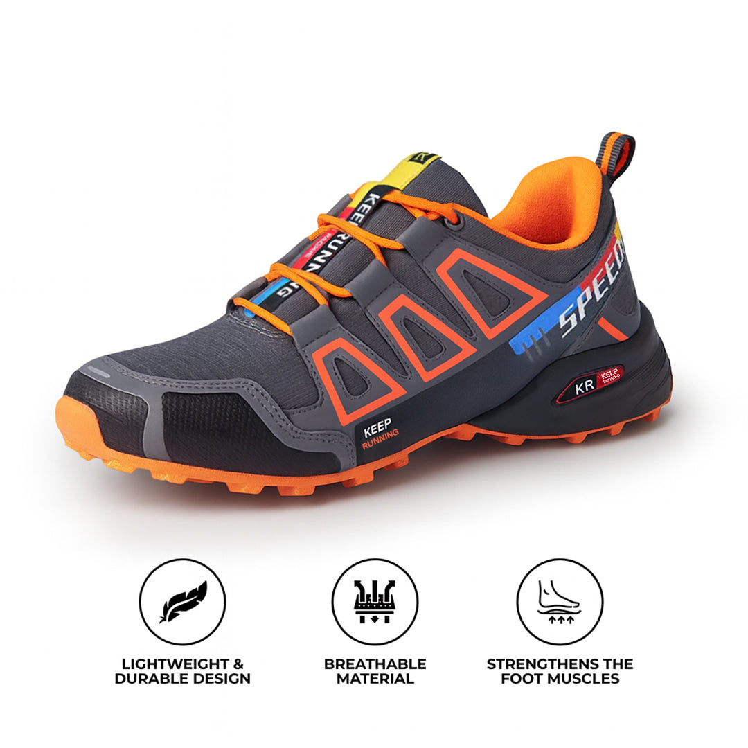 Unisex lightweight walking shoes with podiatry support, shock-absorbing cushioning, and all-day comfort design