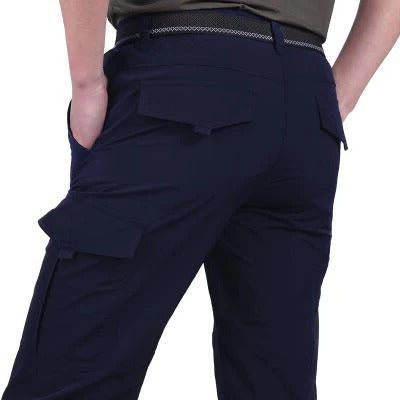 Men's slim fit cargo pants with multiple pockets, modern utility style for everyday comfort