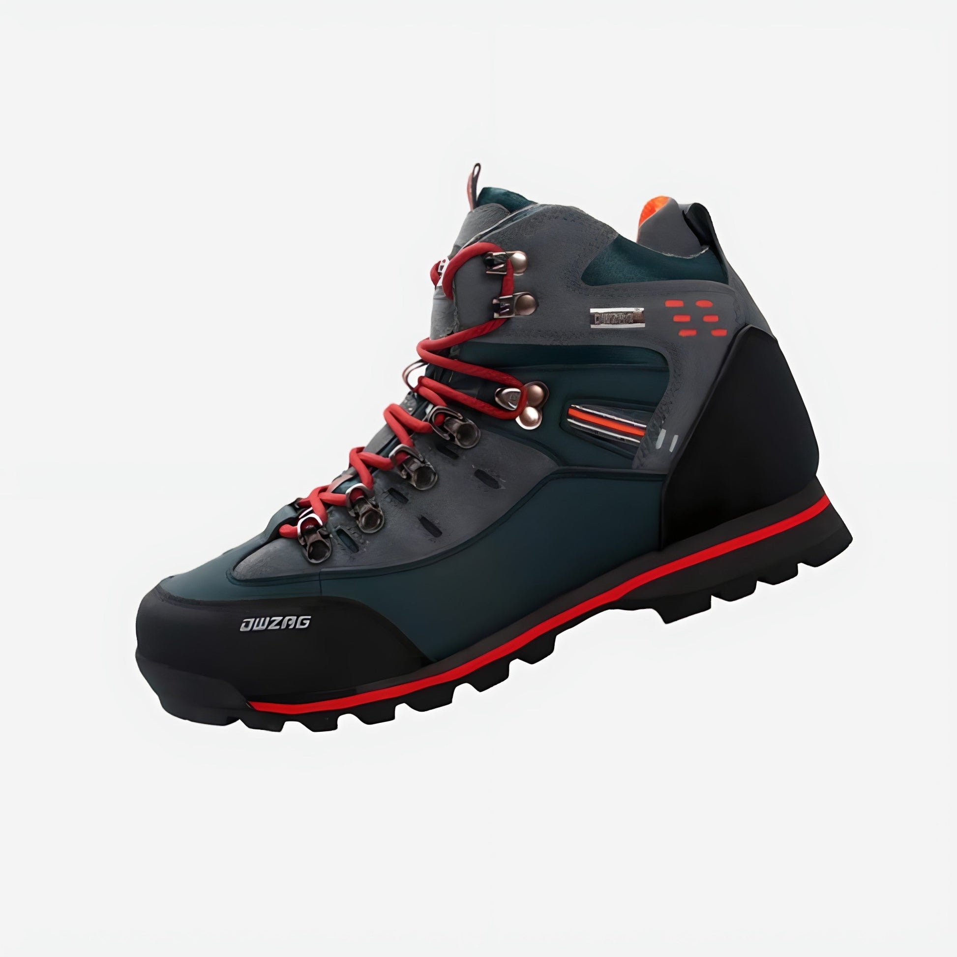 Men's waterproof hiking shoes with rugged sole, breathable design, and all-terrain traction support