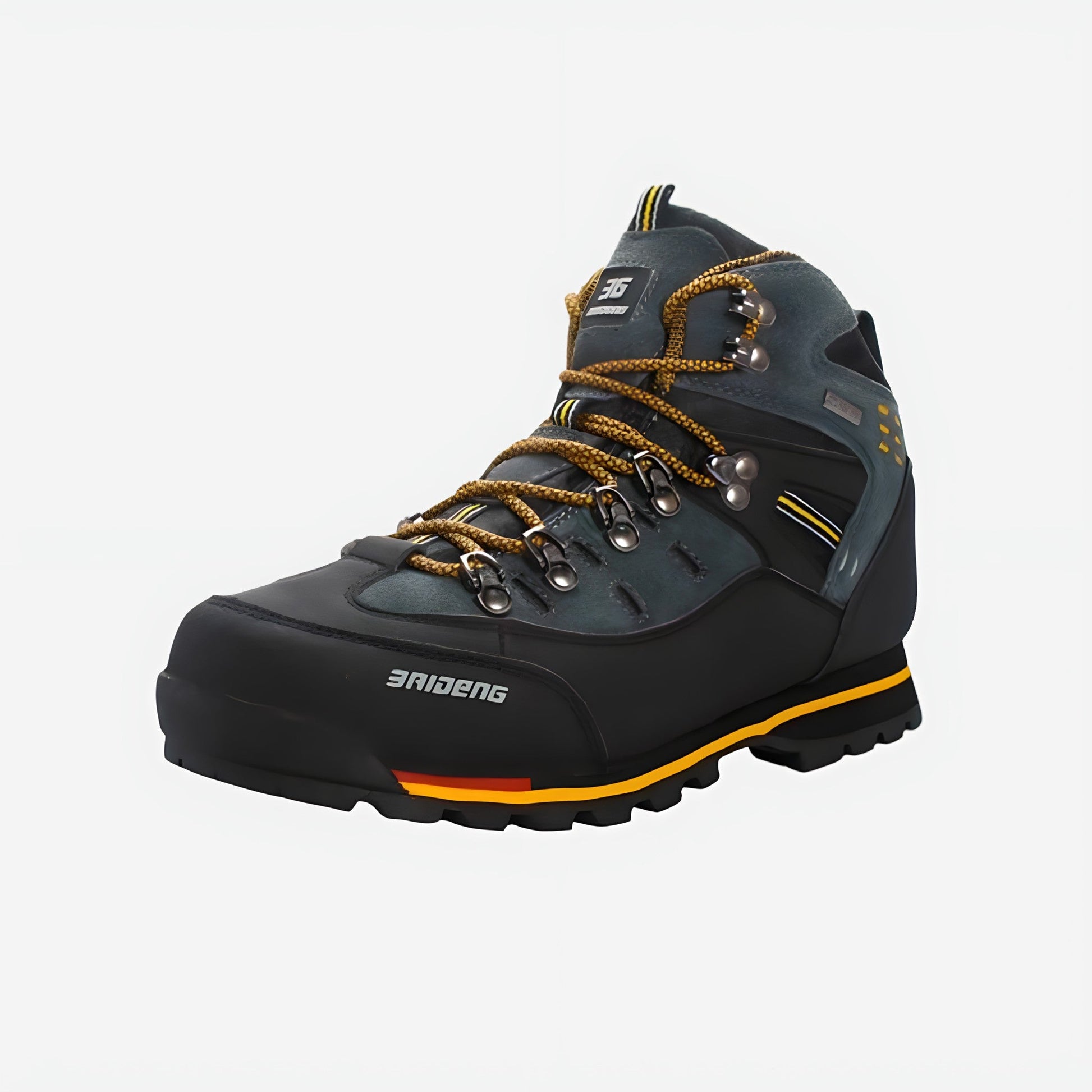 Men's waterproof hiking shoes with rugged sole, durable build, and all-terrain traction for outdoor trails