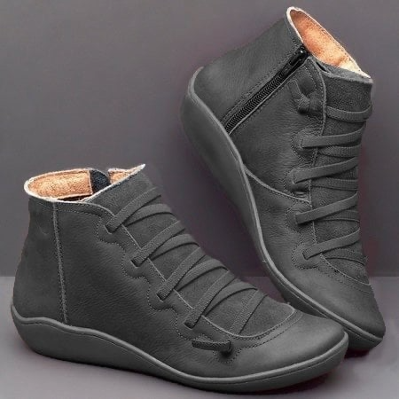 Missy™ beige supportive comfort boots with cushioned insole and stable structured silhouette