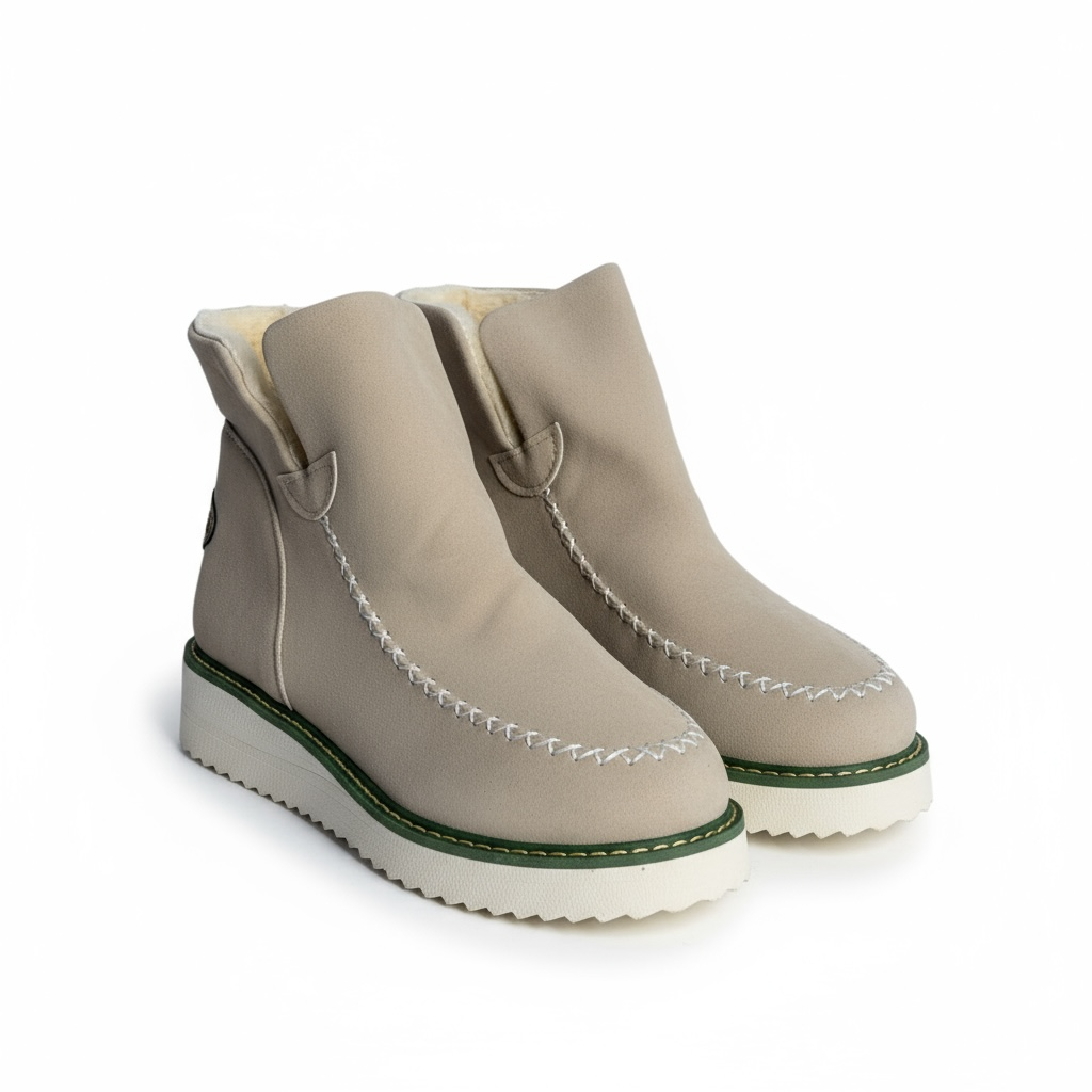 Shelly women's boots in classic neutral tones, sleek polished silhouette with leg-lengthening design