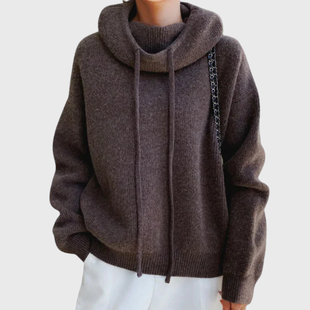 Layla™ soft relaxed-fit sweater in neutral tones, cozy breathable knit for effortless everyday elegance