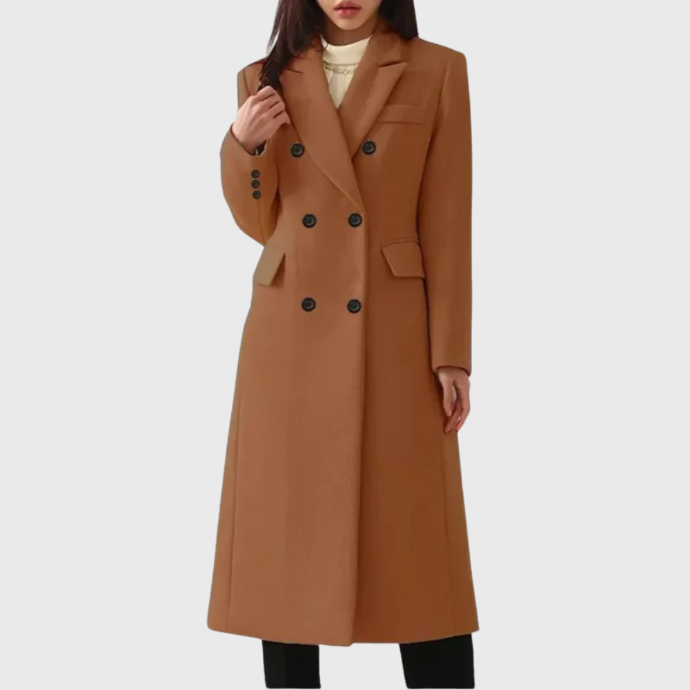 Lanie™ warm overcoat tailored streamlined fit premium fabric blend timeless elegant style