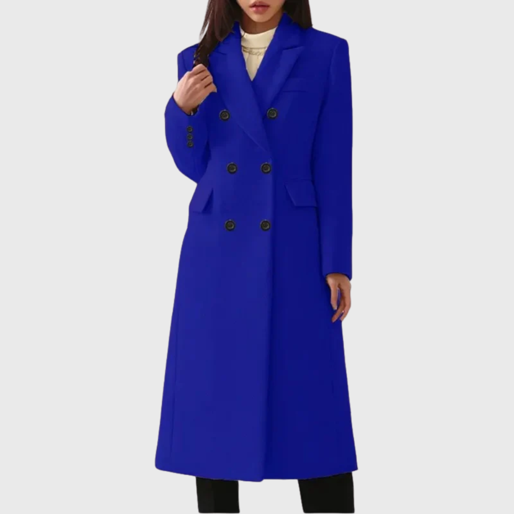 Women's warm overcoat camel tailored silhouette with premium soft fabric blend for cold weather