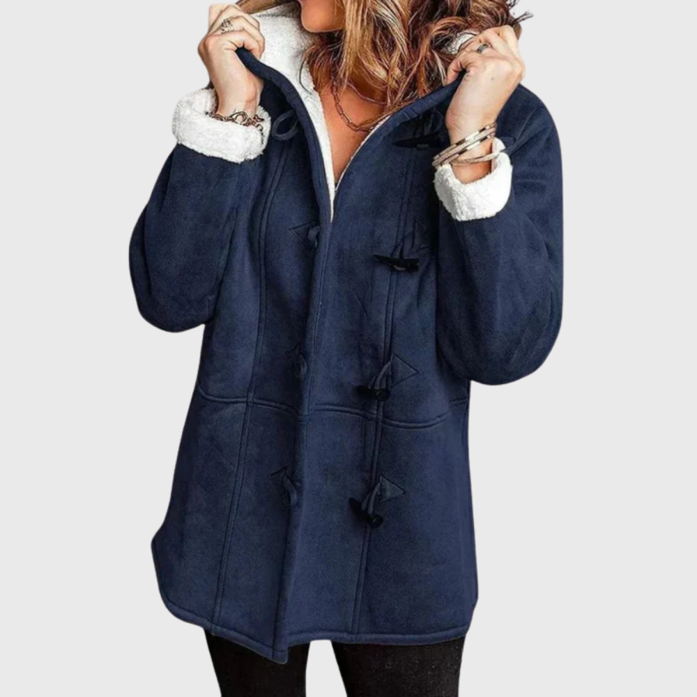 Tailored autumn jacket in rich tones, slim silhouette with premium soft fabric and refined design details