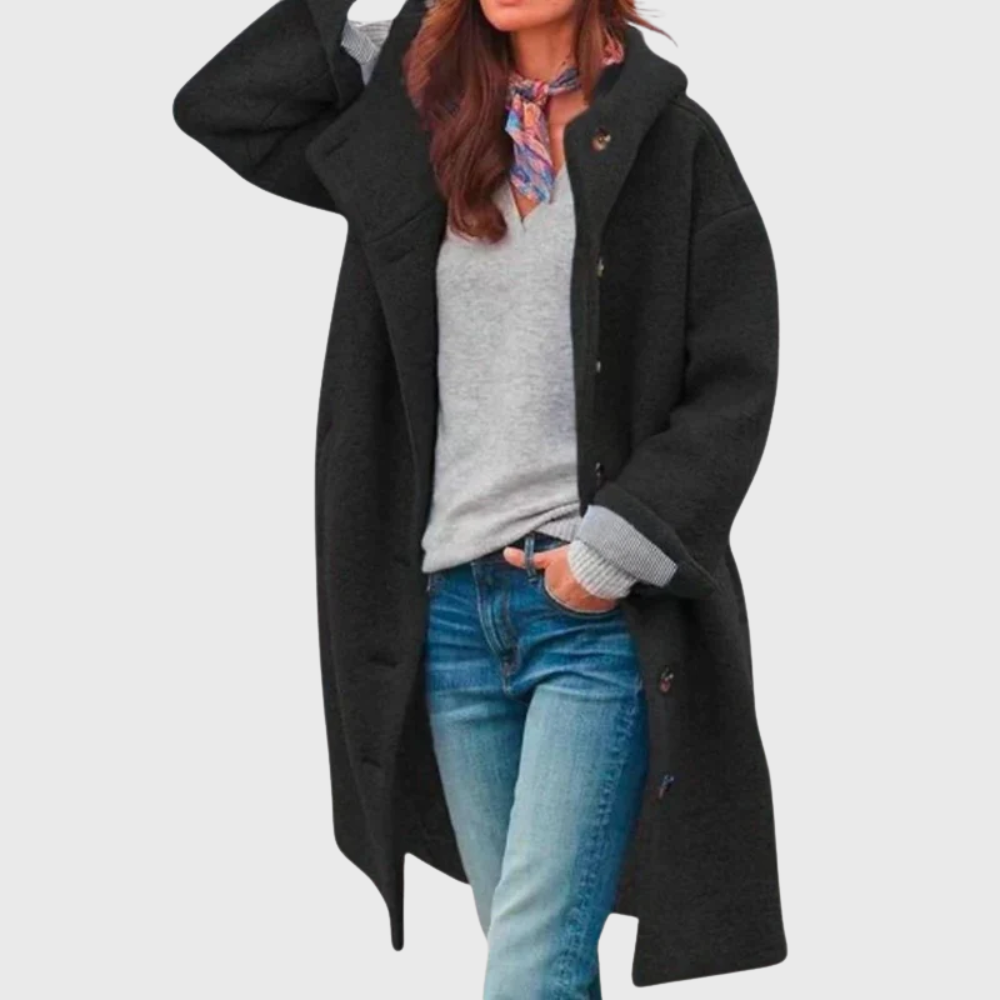 Women's warm classic coat tailored fit cozy sophisticated style cold-weather outerwear