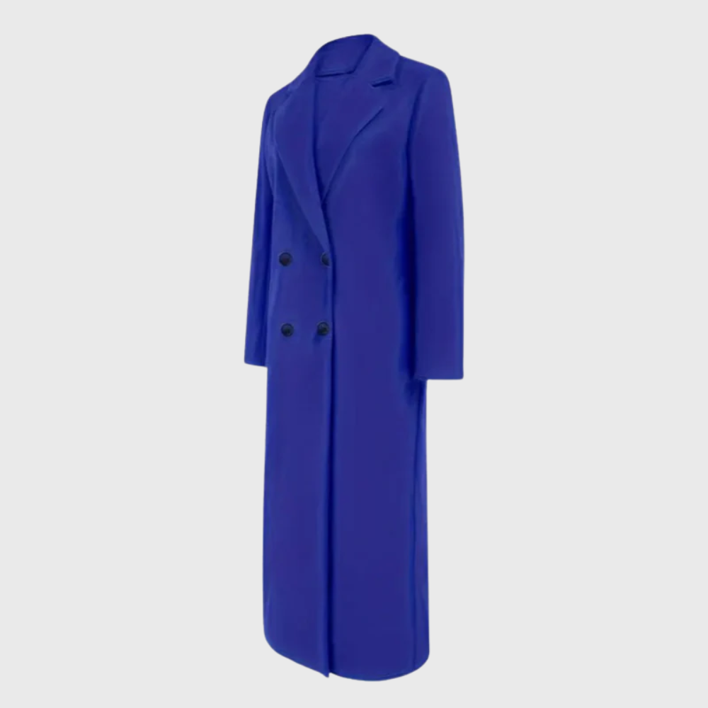 Sally longline winter trench coat sleek silhouette insulated classic style for cold-weather elegance
