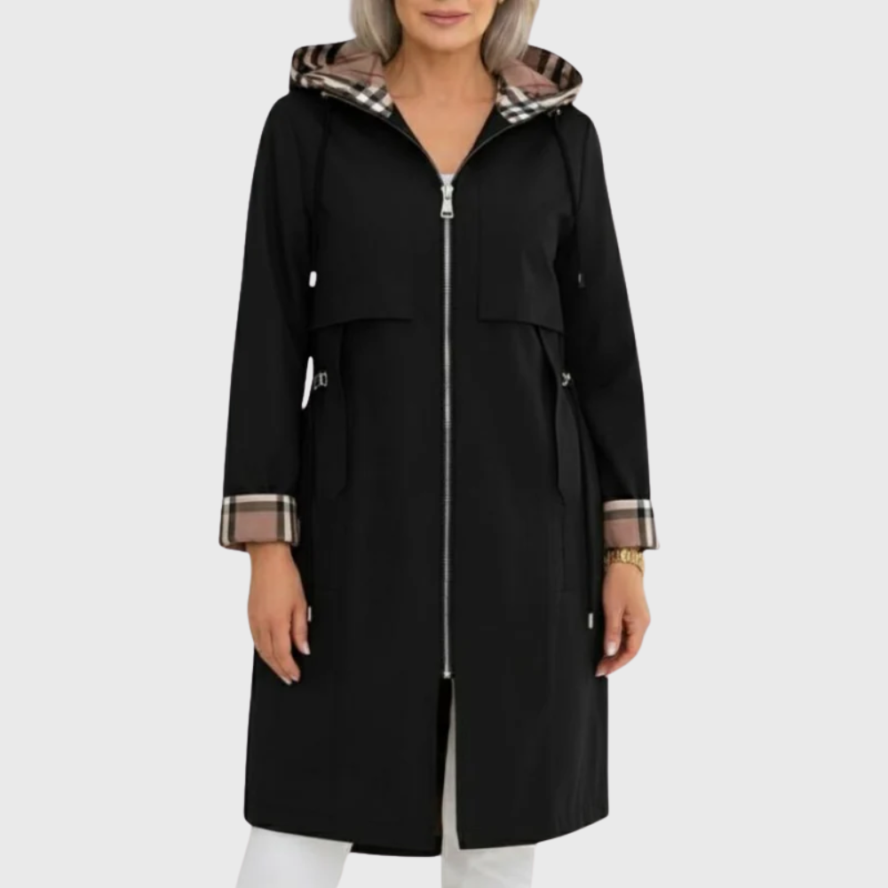 Mika™ lightweight beige trench coat sleek tailored silhouette with classic belt and breathable fabric