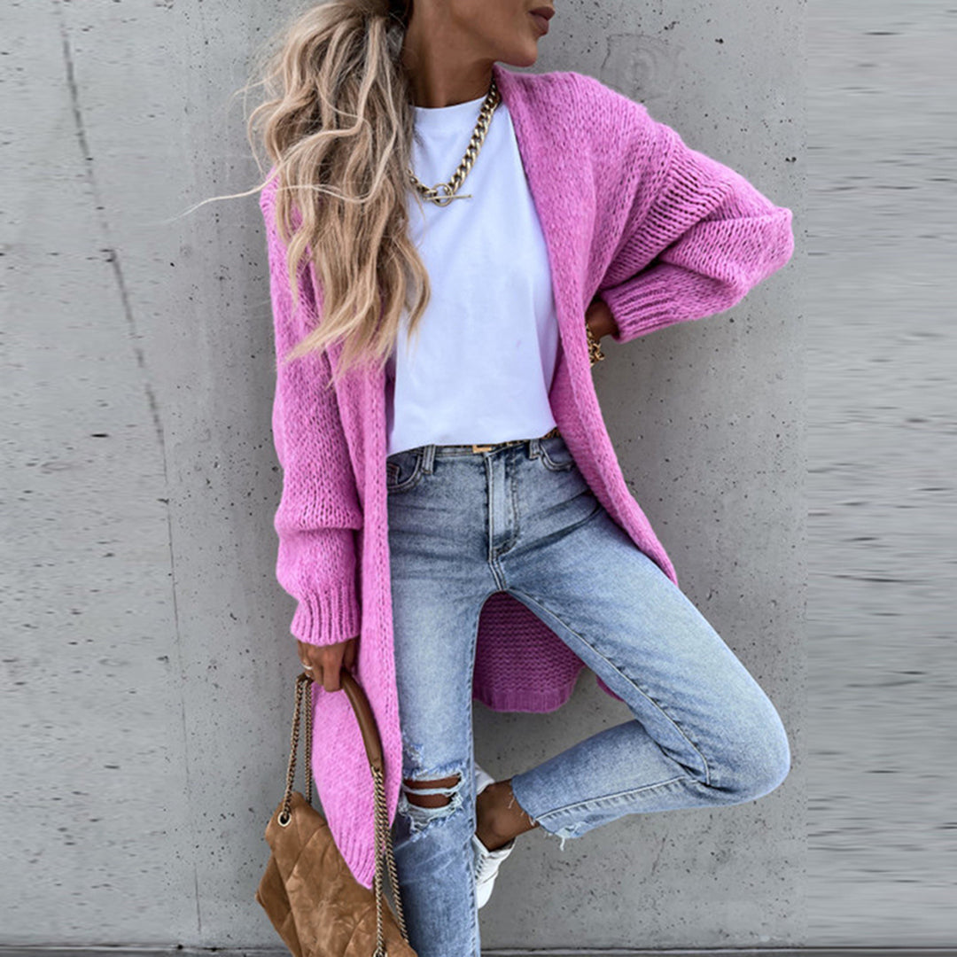 Wavlynn Lauren women's relaxed fit long open-front cardigan with effortless longline drape