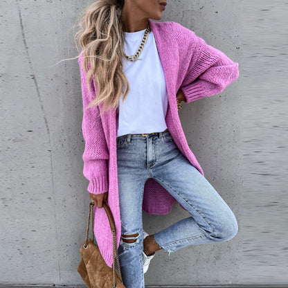 Wavlynn Lauren women's relaxed fit long open-front cardigan with effortless longline drape
