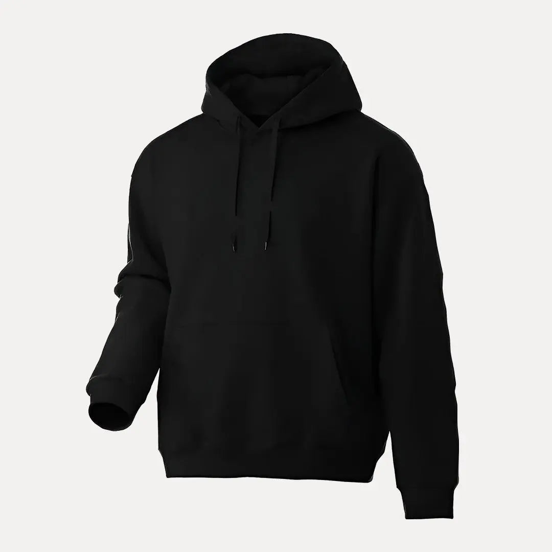 Heather gray pullover hoodie with adjustable hood and front kangaroo pocket for everyday casual wear