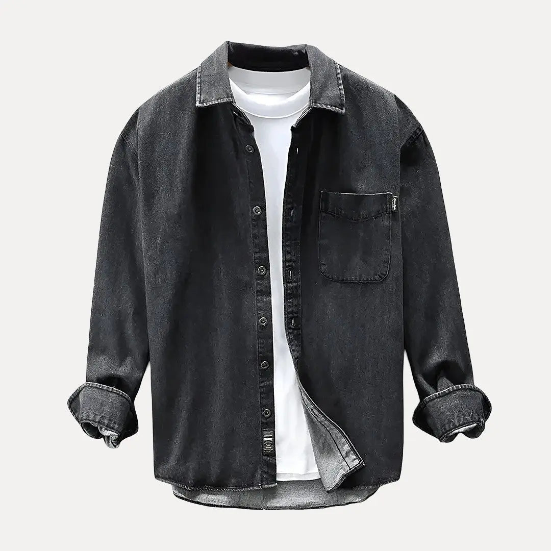 Ranger premium blue denim jacket with rugged design, chest pockets, and durable hand-crafted stitching