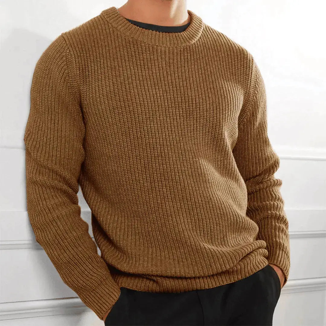 Wavlynn Raphaël Roux hand-knit acrylic crewneck sweater soft plush texture everyday comfort