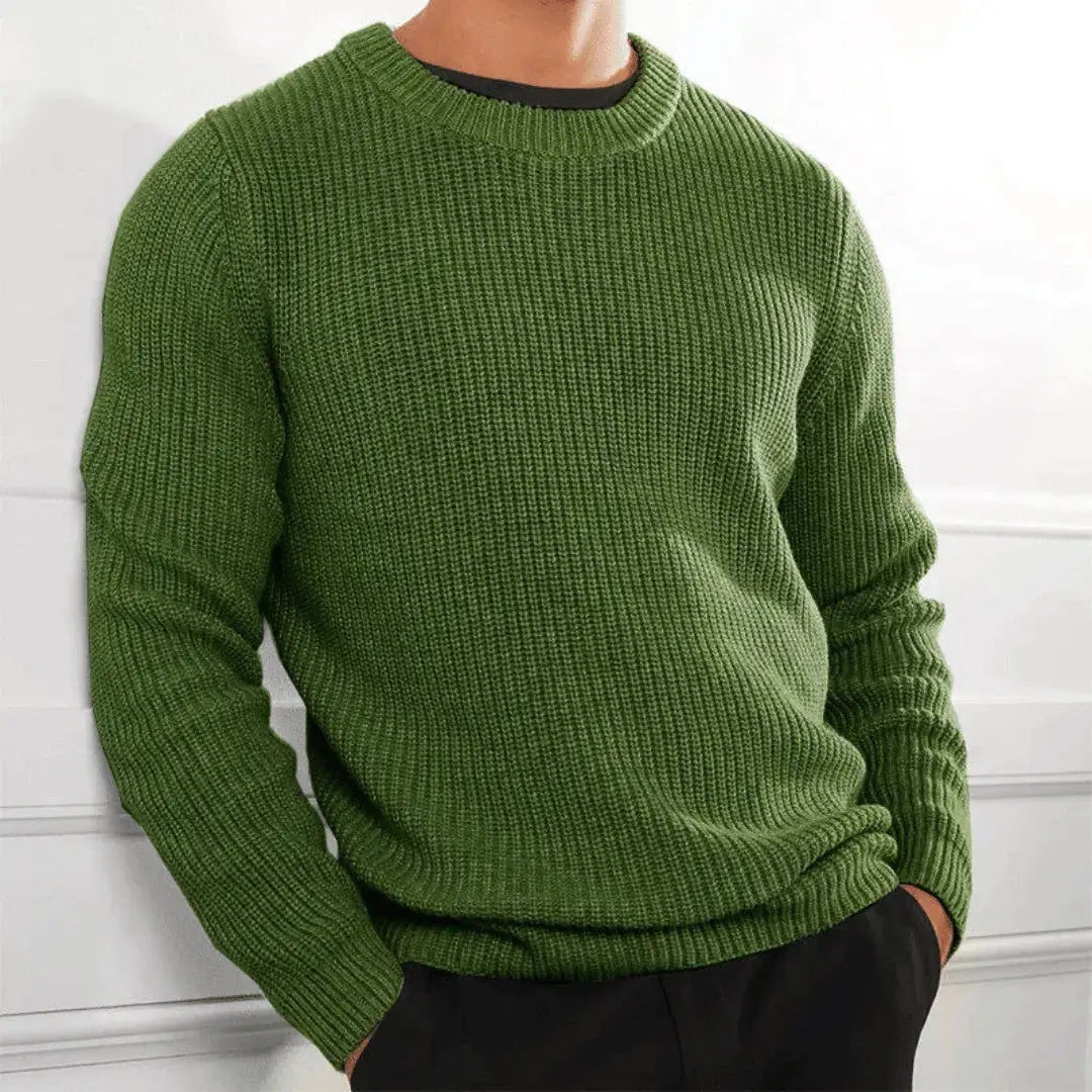 Wavlynn Raphaël Roux hand-knit premium acrylic crewneck sweater soft everyday comfort