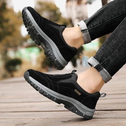 Lucas gray slip-on comfort shoes breathable mesh upper ergonomic footbed all-day support