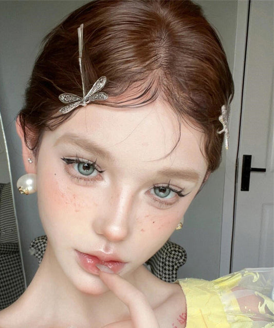 Épingle à cheveux libellule rétro en alliage de soie et métal - Wavlynn