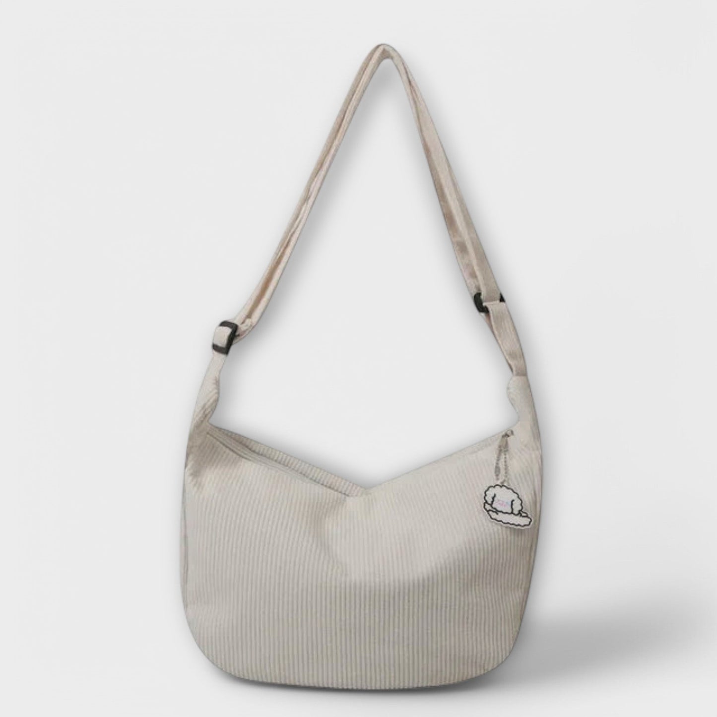Ingrida structured shoulder bag in elegant silhouette with soft shape and functional strap