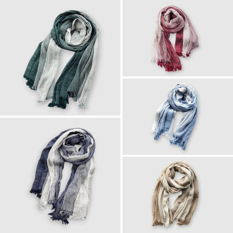Rivermont striped cotton scarf lightweight washable versatile accessory soft blend