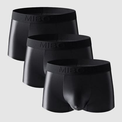 Roberto Russo Miboer men's satin boxers ultra-thin nylon smooth luxe underwear 3-pack