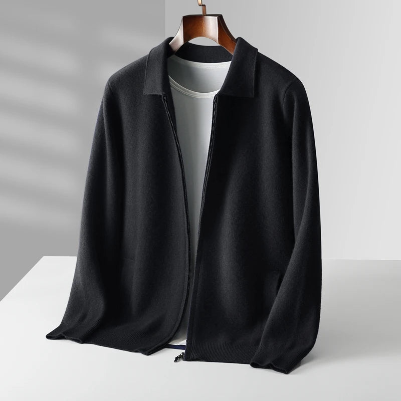 Ivory cashmere cardigan minimalist tailored silhouette with clean lines everyday luxury